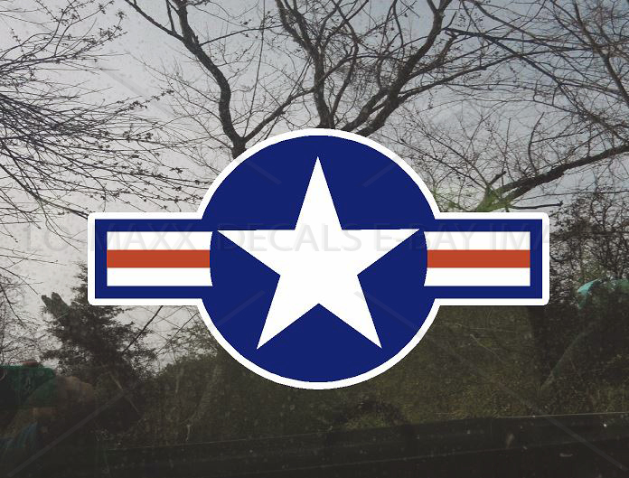 WW 2 USAF US Air Force Roundel Military Aircraft Fighter Bomber Insignia Decal