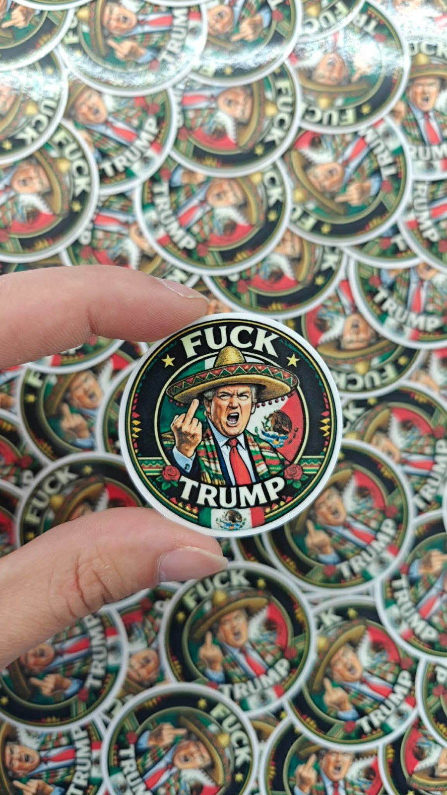 Funny Anti Trump Mexican Sticker 10 Pack 2×2 Vinyl Decal Waterproof Meme