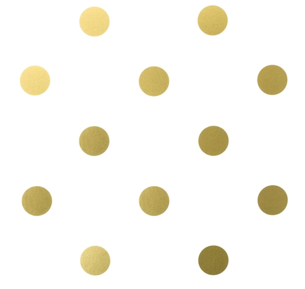 BERRYZILLA 1 inch Gold DOTS Metallic Gold Vinyl Polka Removable Decal (210 Dots)