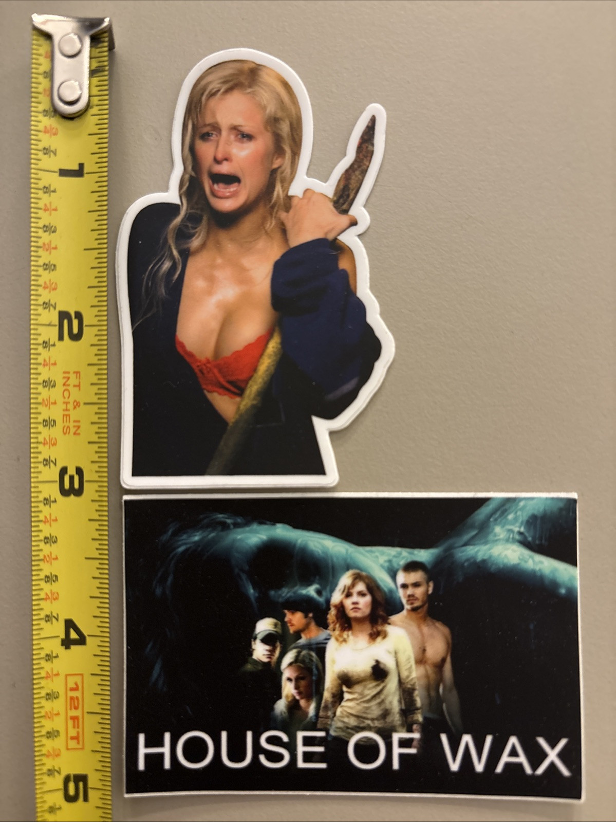 House Of Wax “Paris Hilton” (lot Of 2 Stickers, Dishwasher Safe) Movie / Horror