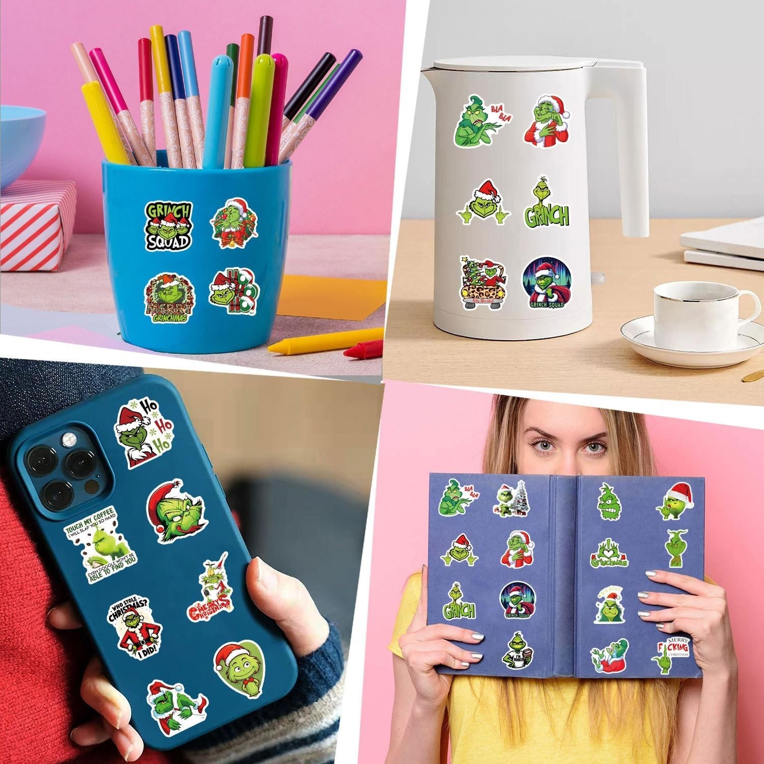 105PCS Christmas Cartoon Character Stickers Waterproof Vinyl Decals Kids