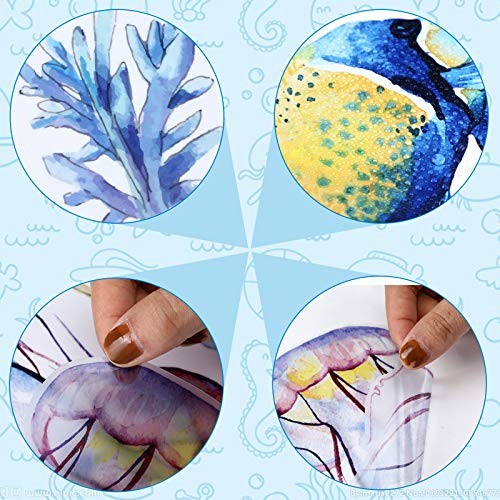 116 Pieces Ocean Wall Decals Under The Sea Fish Wall Nursery Decals Removable…