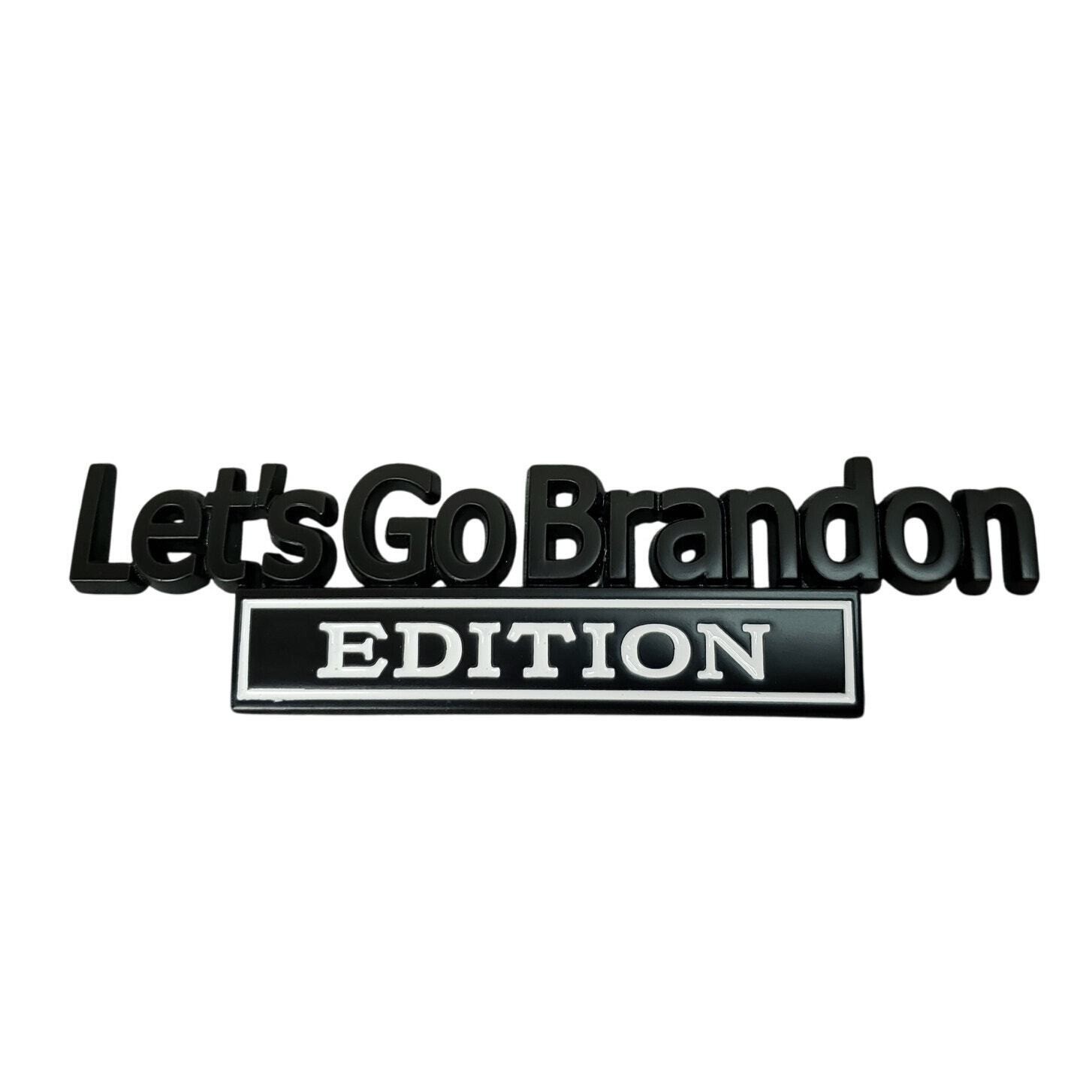 Let's Go Brandon Edition Car Truck Emblem Bumper Decal Badgeslide Fender Badge