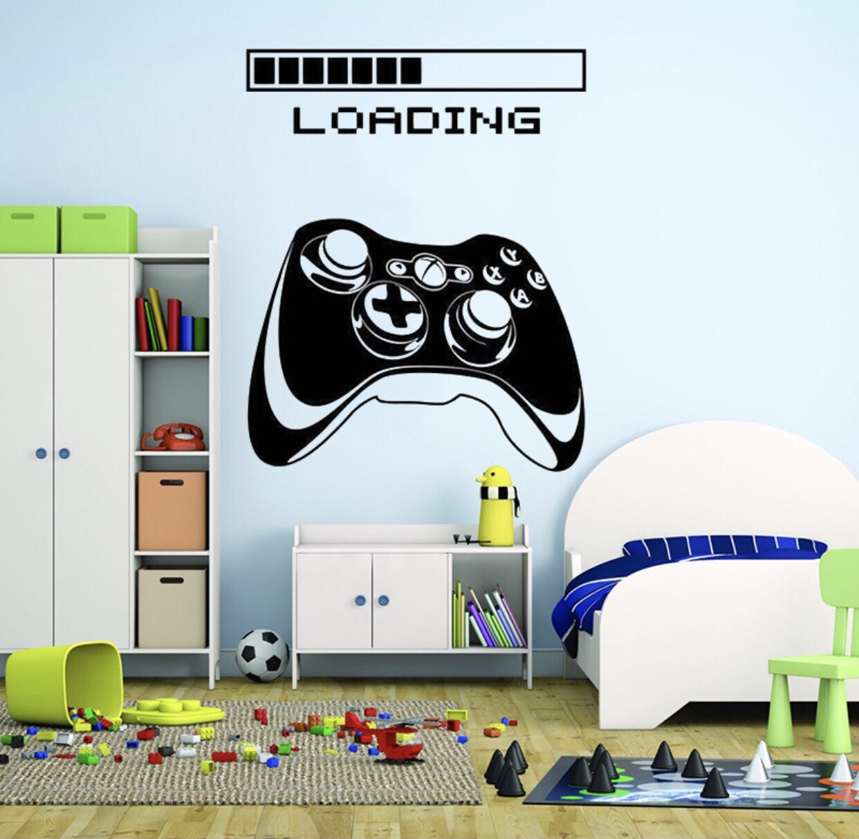 Video Game Loading Game Controller Wall Decal Wall Sticker Free Shipping Sale