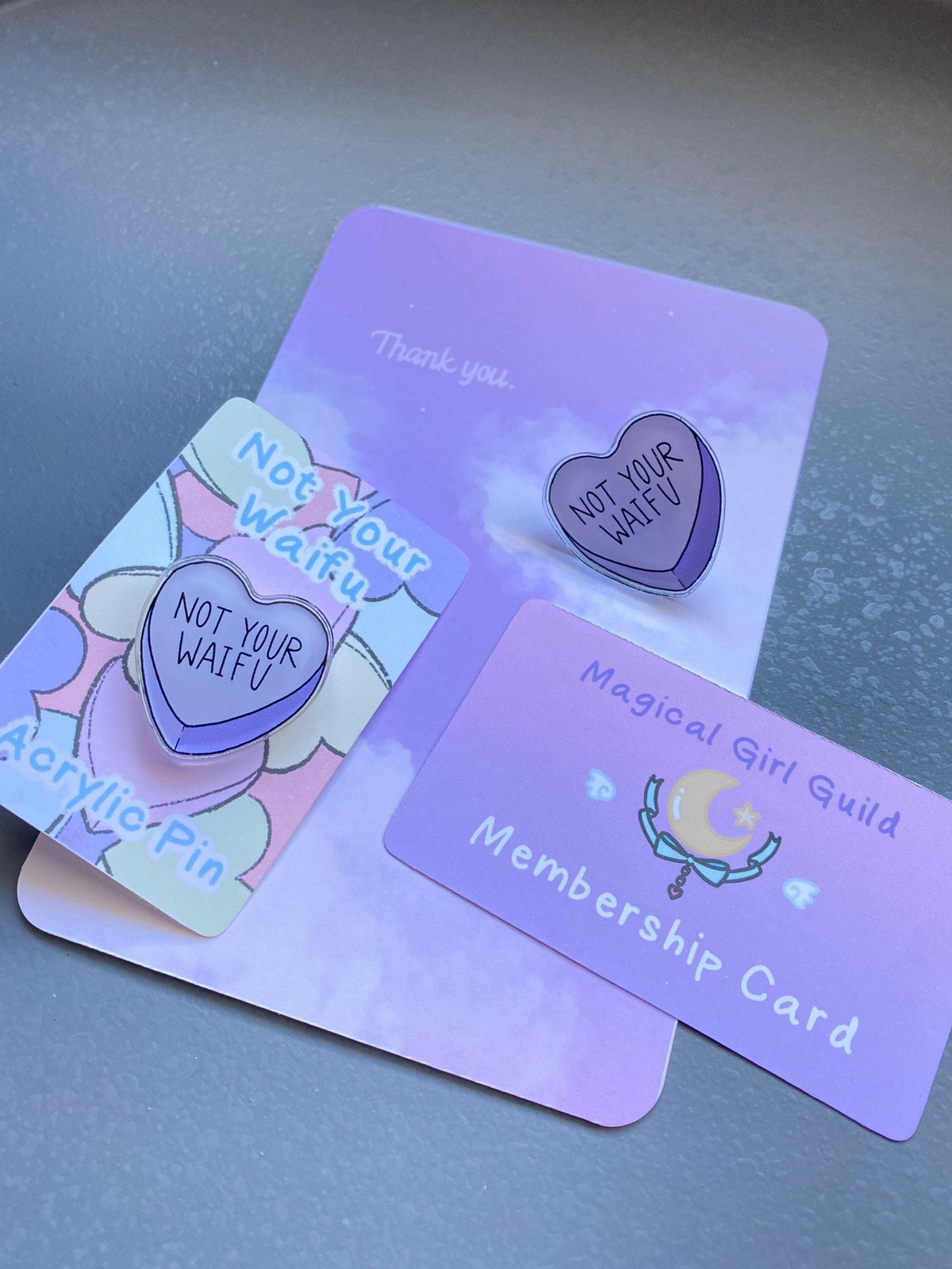 Not Your Waifu Pastel Purple Water Resistant Sticker Decal Aesthetic Anime Game