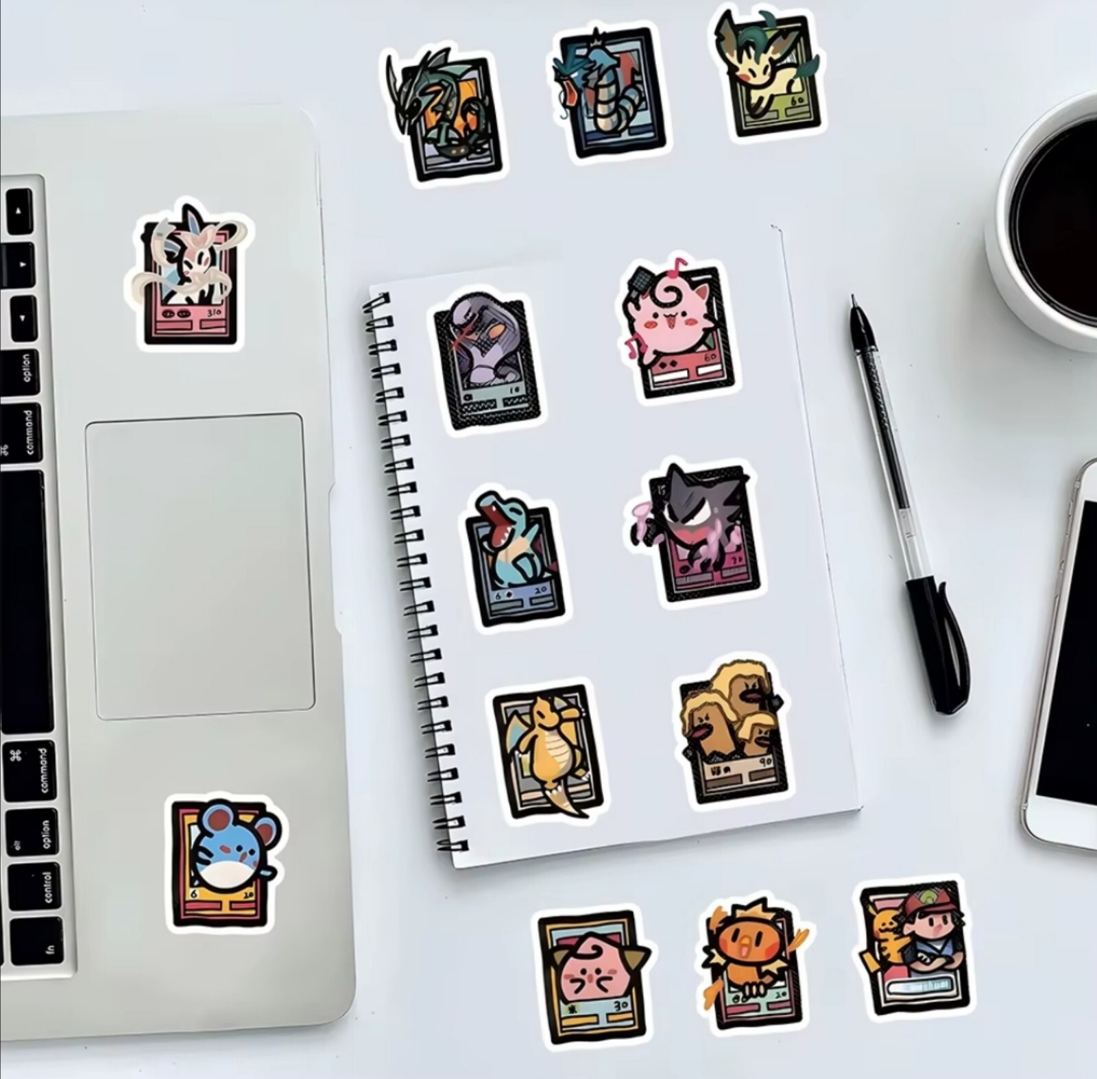20 PCS Cute Pokémon Card Characters Cartoon Doodle Game Anime Stickers BRAND NEW