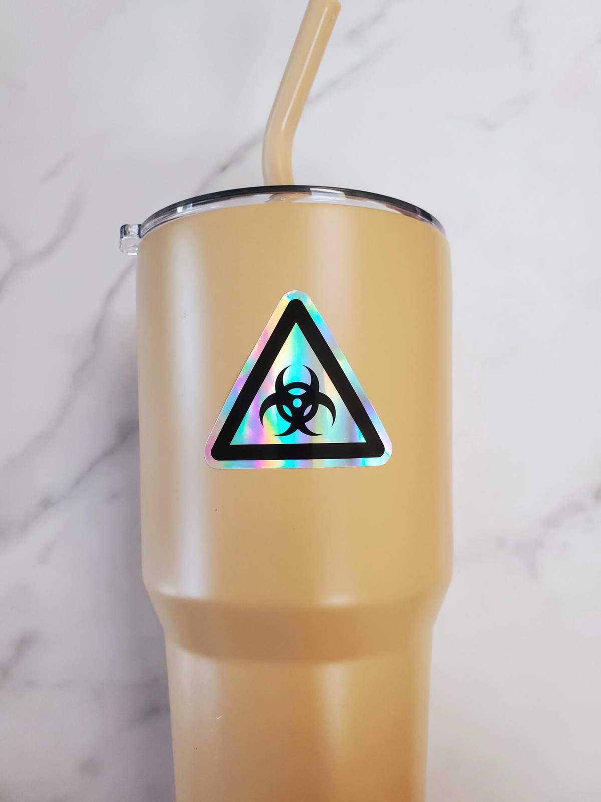 Holographic Biohazard Warning Vinyl Sticker