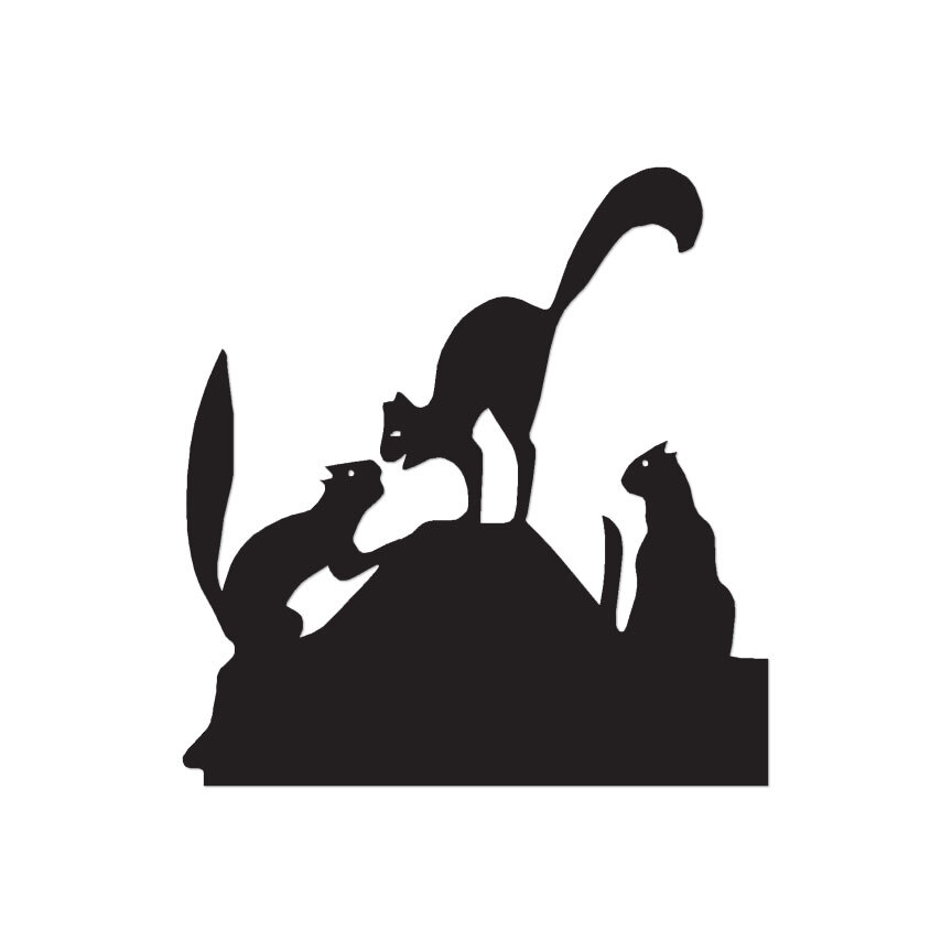 Cat Fight Hissing – Vinyl Decal Sticker – Multiple Color & Sizes – ebn152