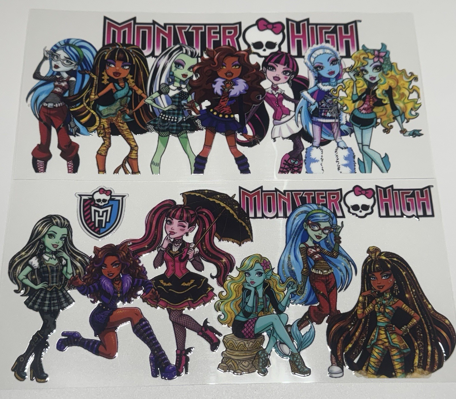 2 Cup Wraps 16 oz Cups Monster High Themed UV DTF for Tumblers Cups Ornaments