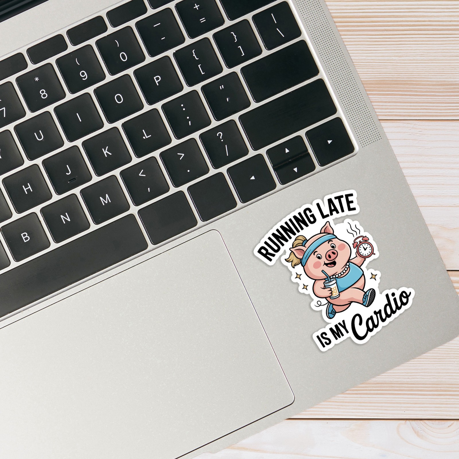 Running Late Is My Cardio – Vinyl Decal Sticker – Car Window Laptop – #1837