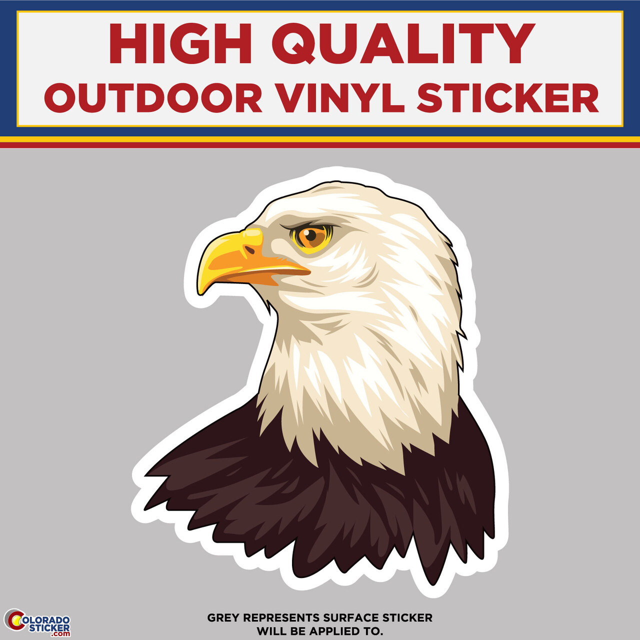 Bald Eagle, High Quality Vinyl Sticker