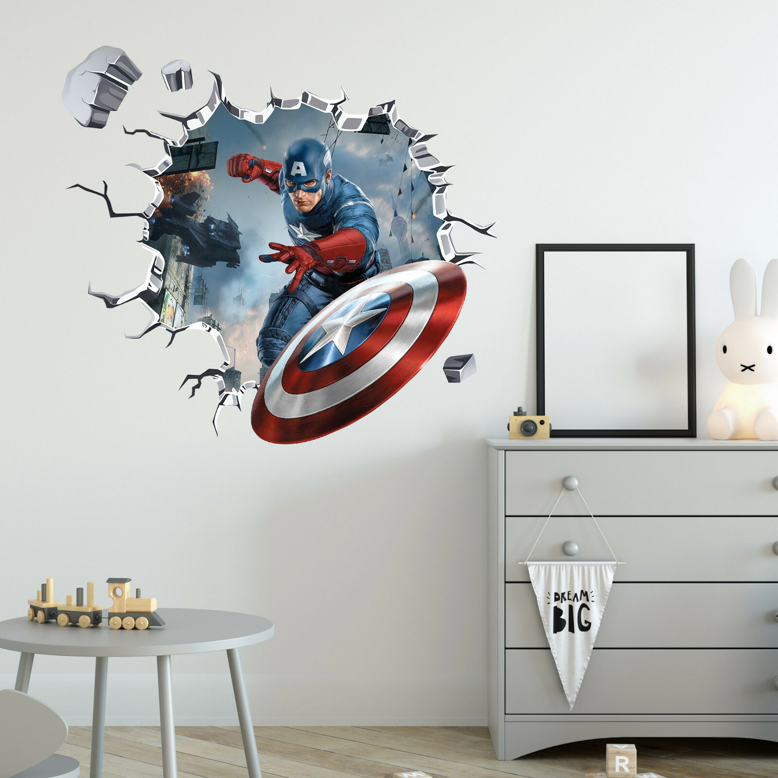 Avengers Hulk Spiderman Captain America Iron man Wall Decal Sticker 3D Wall Deco