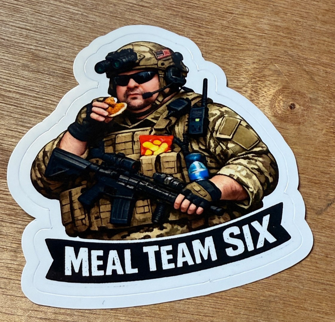 STICKER (BUY 2, GET 1 FREE) military meal team six funny humor Veteran DOW USA