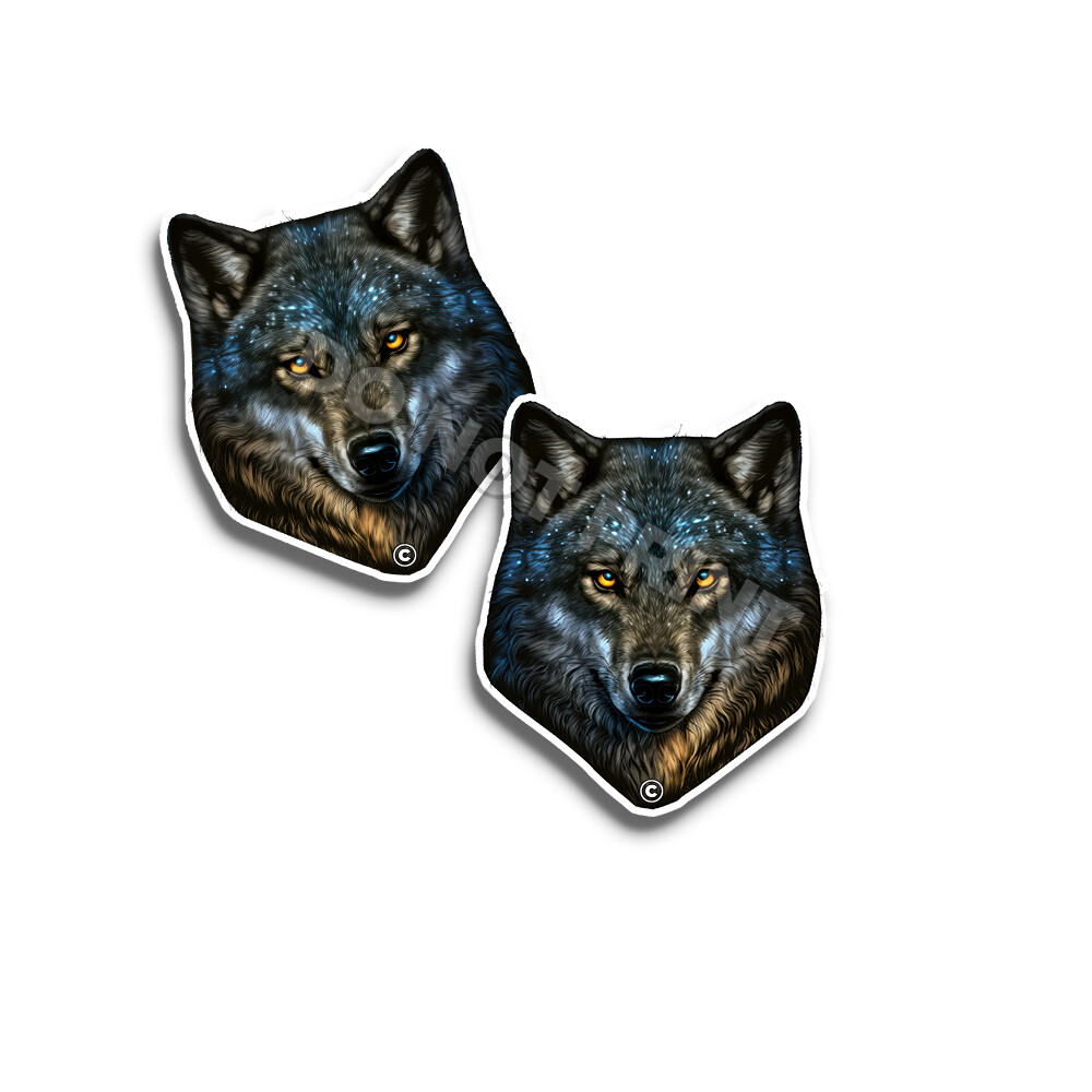 Wolf Vinyl WOLVES Stickers NATURE Great Outdoors ANIMAL DECALS C35026 2 Pack