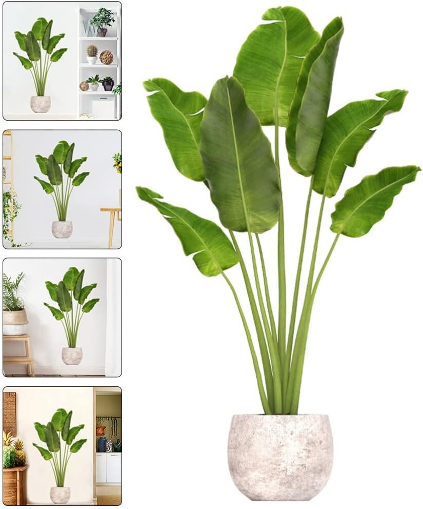 VOSAREA Green Plant Wall Decals 3D Potted Stickers 90X40CM,