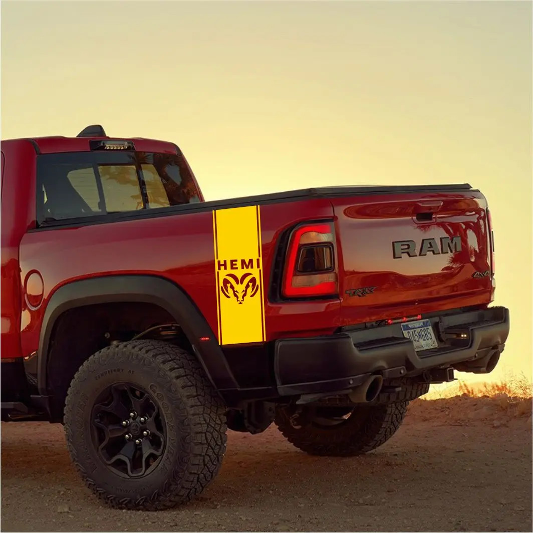 Aftermarket Dodge RAM Creative Stripe Graphic Decal Kit (2 Pcs) – Rear Body Viny