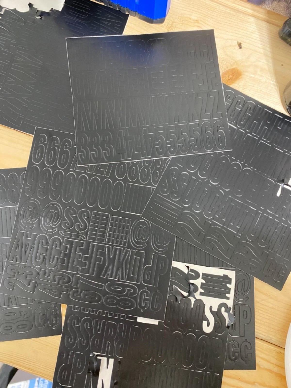 Alphabet and Number Sticker Kit 1 Inch Black Die Cut Sign Letters Set NEW