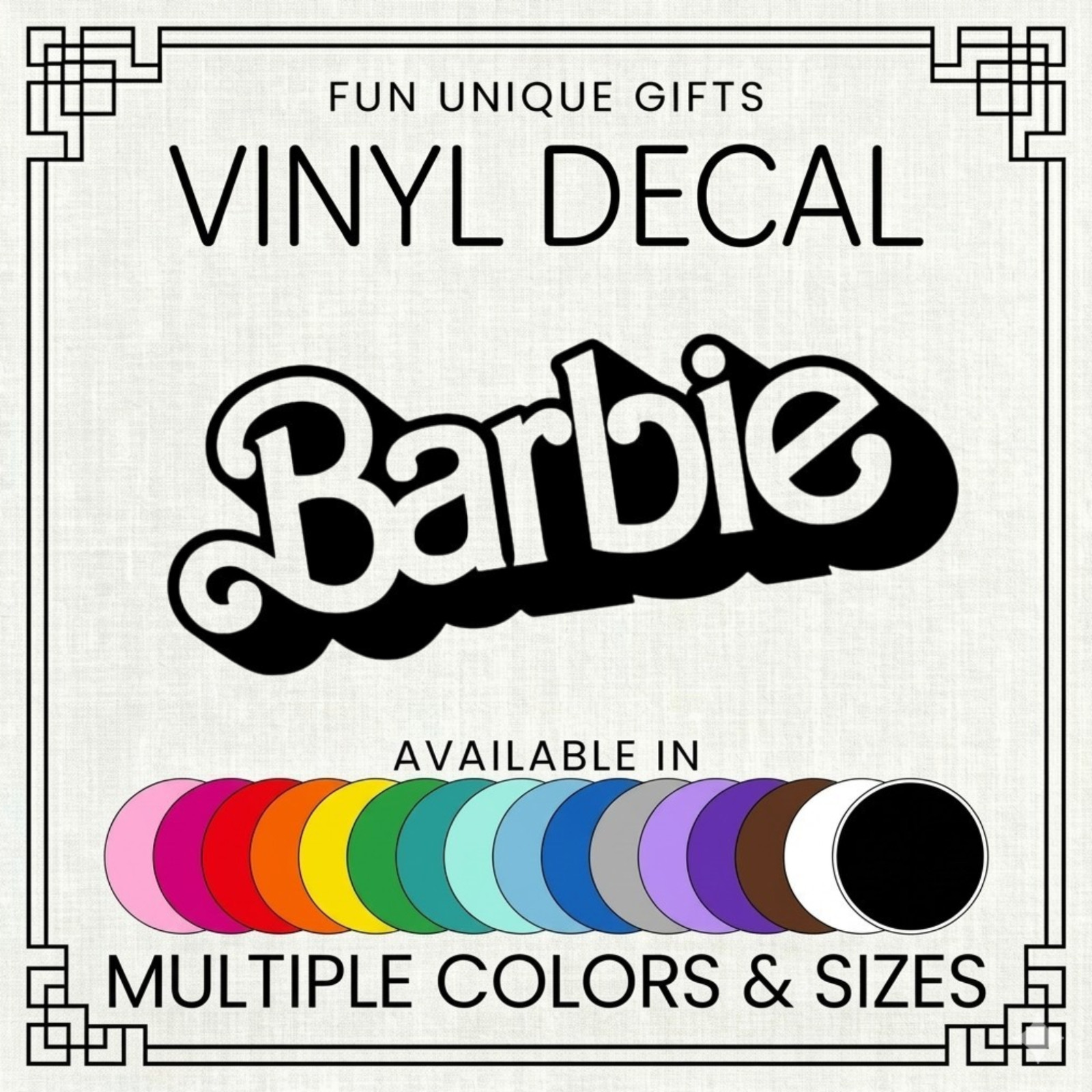 Barbie Vinyl Decal Sticker -Multiple Colors & Sizes- SHIPS FREE!