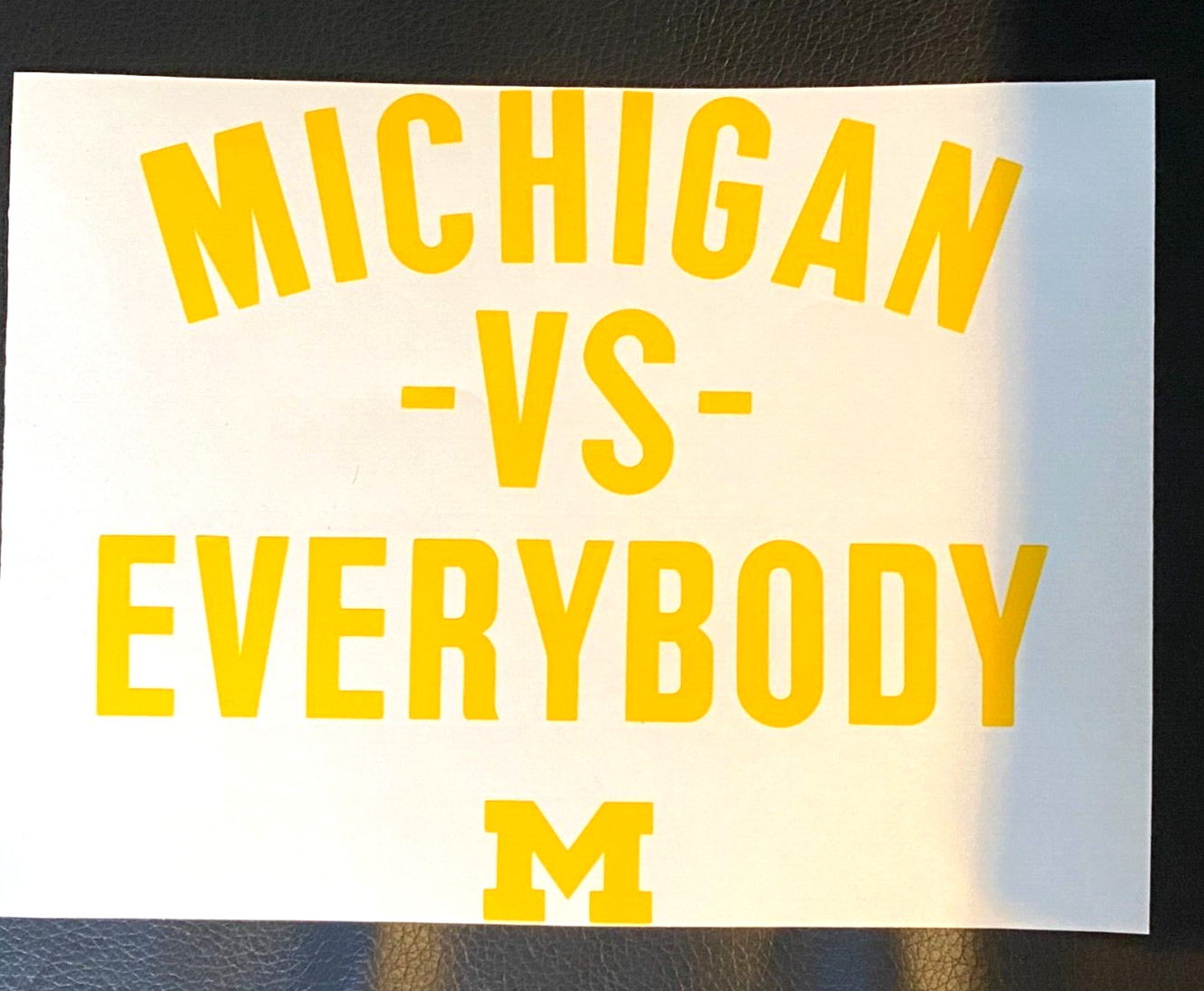 Michigan vs Everybody Football Die Cut Decal