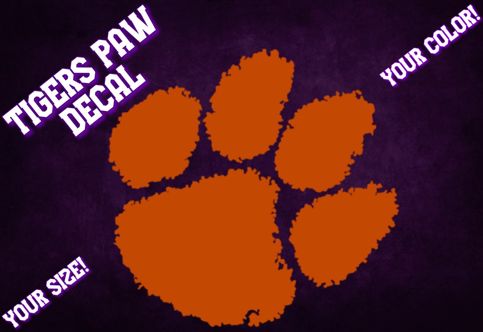 Clemson Tiger Paw Vinyl Decal – Clemson University – Stanley / Auto / Cell phone