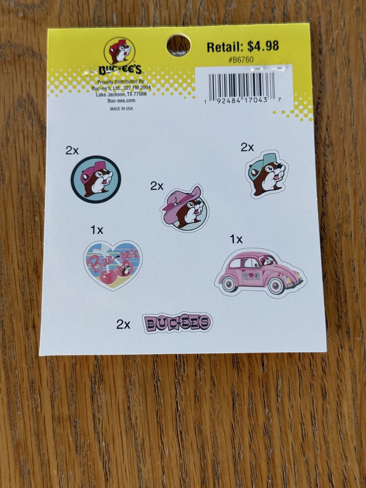 Buc-ee’s Variety Sticker Pack – 10 Stickers – See Back for 5 Different designs
