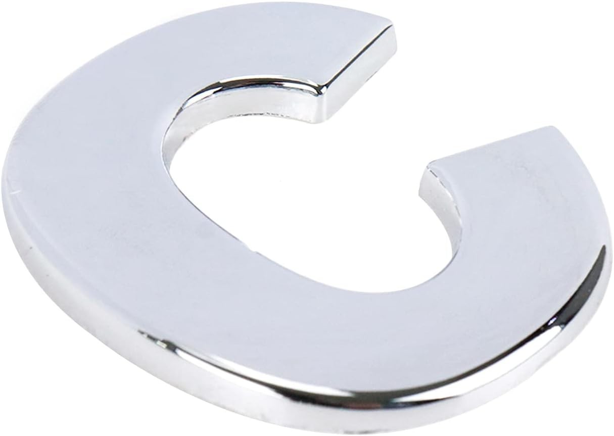 3D Chrome Zinc Alloy Car Emblem Letter C – Durable & Stylish Badge for Vehicles