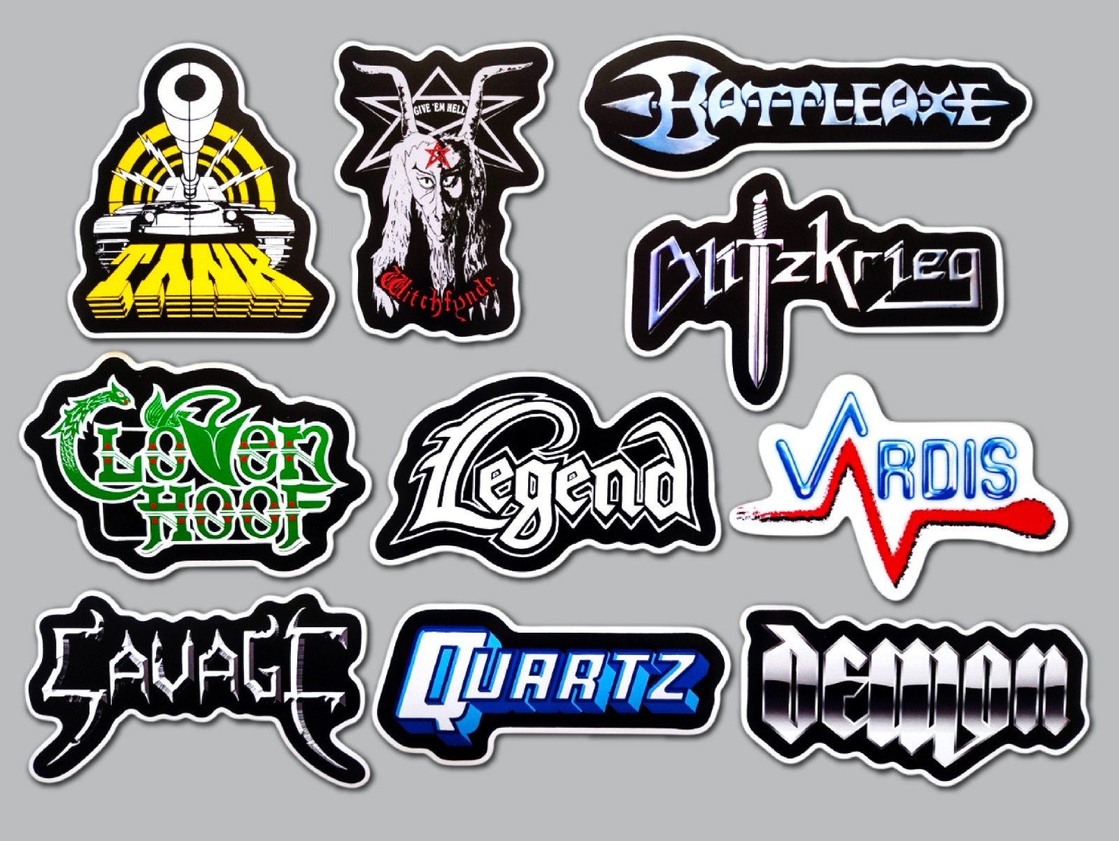 Metal Sticker Pack (QTY 10) SET 13 tank blitzkrieg nwobhm heavy speed thrash