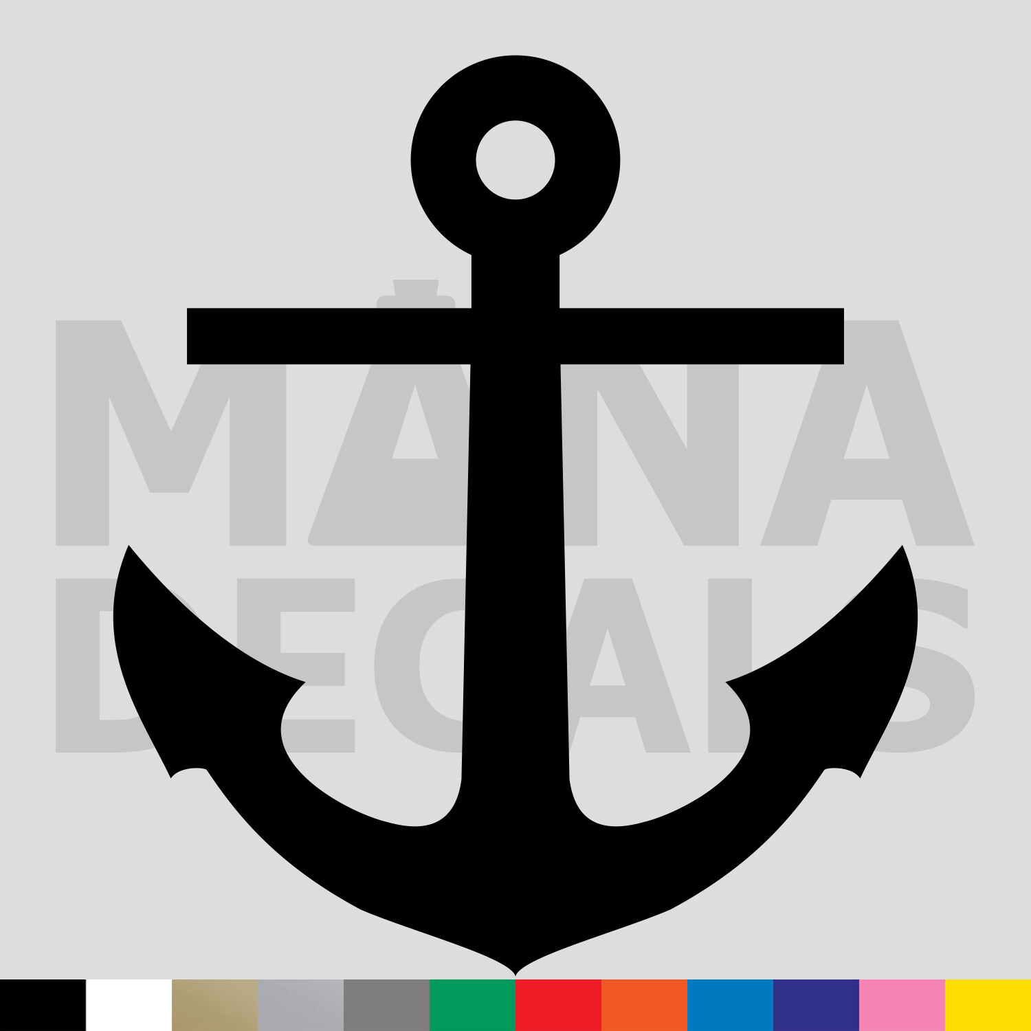 Anchor Vinyl Die Cut Decal Sticker – Boat Ship Sea Nautical Pirate