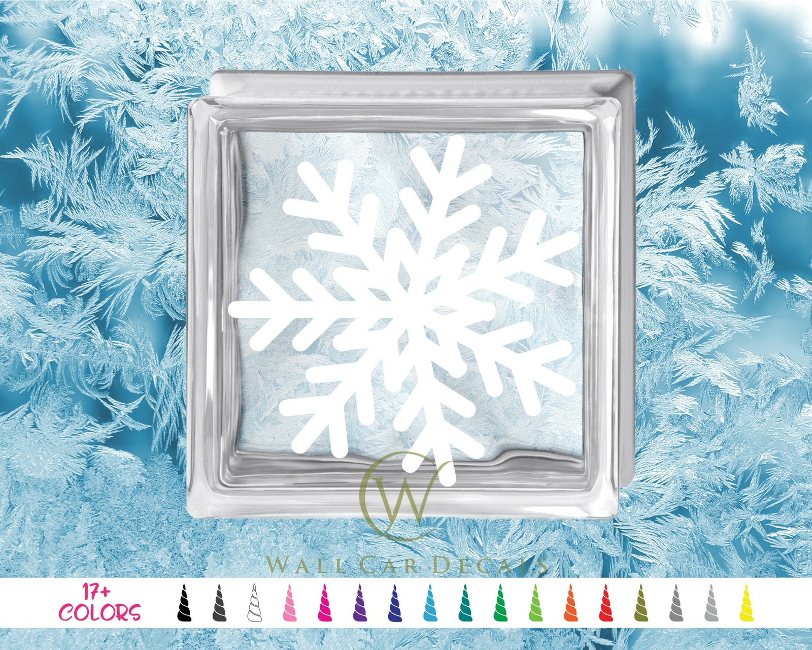 Snowflake DIY Glass Block Decal Christmas Crafts Sticker Holiday Shadow Box