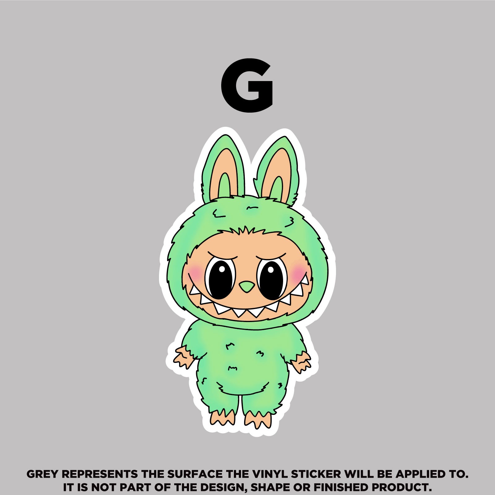 Labubu Vinyl Stickers – Waterproof, Scratch‑Proof, Dishwasher Safe Decals