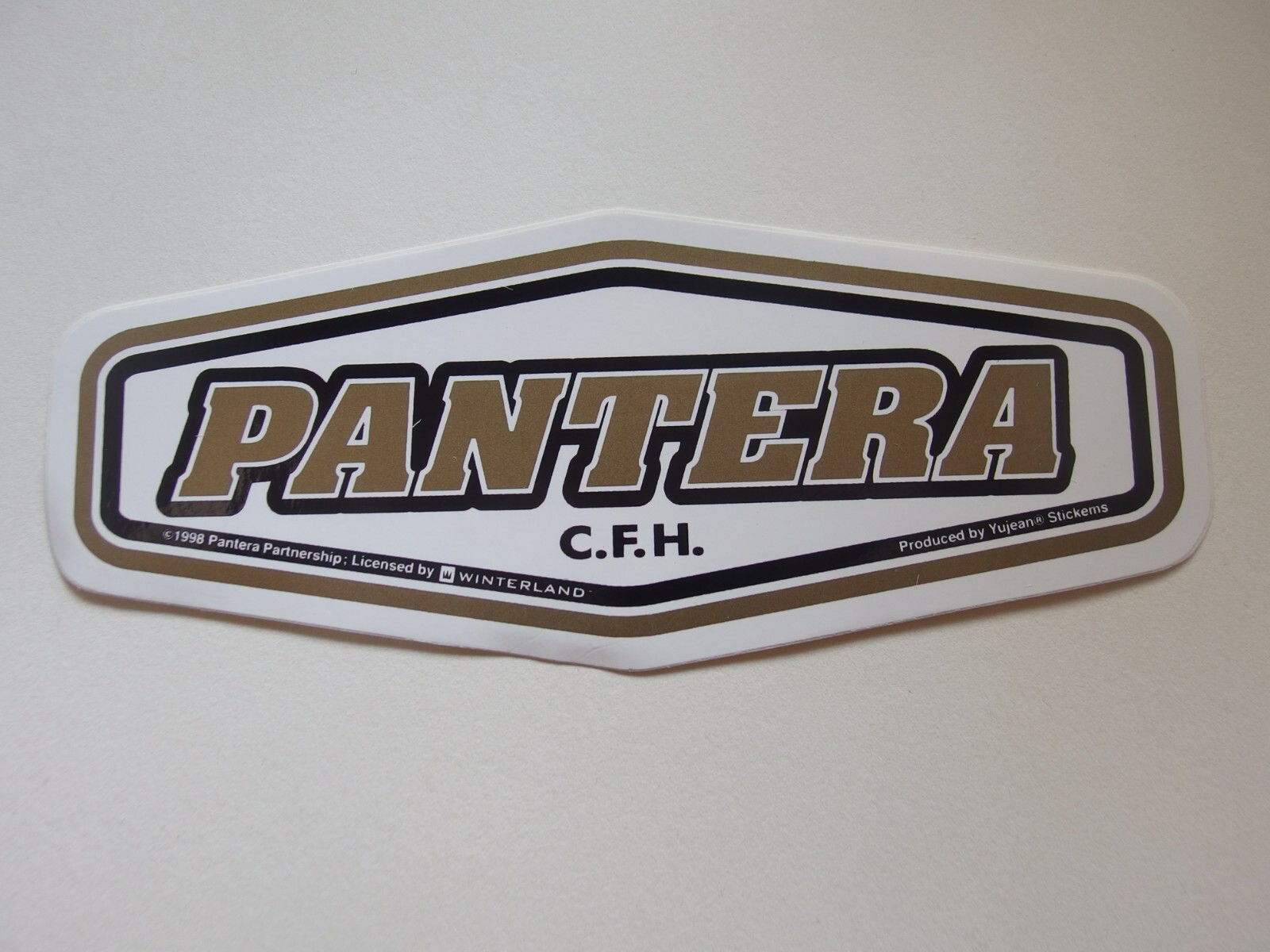 🎸 Vintage Pantera C.F.H. Cowboys From Hell Sticker 1998 Winterland 7.75 x 3"