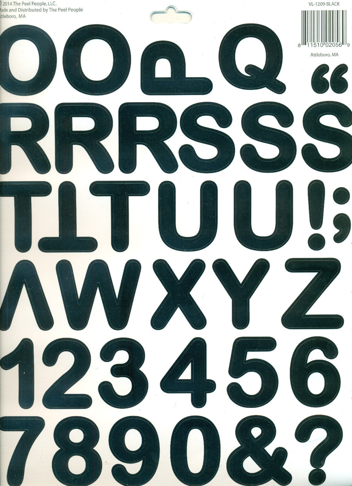 Vinyl Alphabet Letters & Numbers Art Work Stencil Mail Box Marker Scrapbook