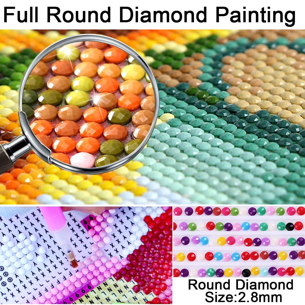 fufibwoesan DIY 5D Football Sports Fan Diamond 12×16 inches, 8-k-a-n-s-red