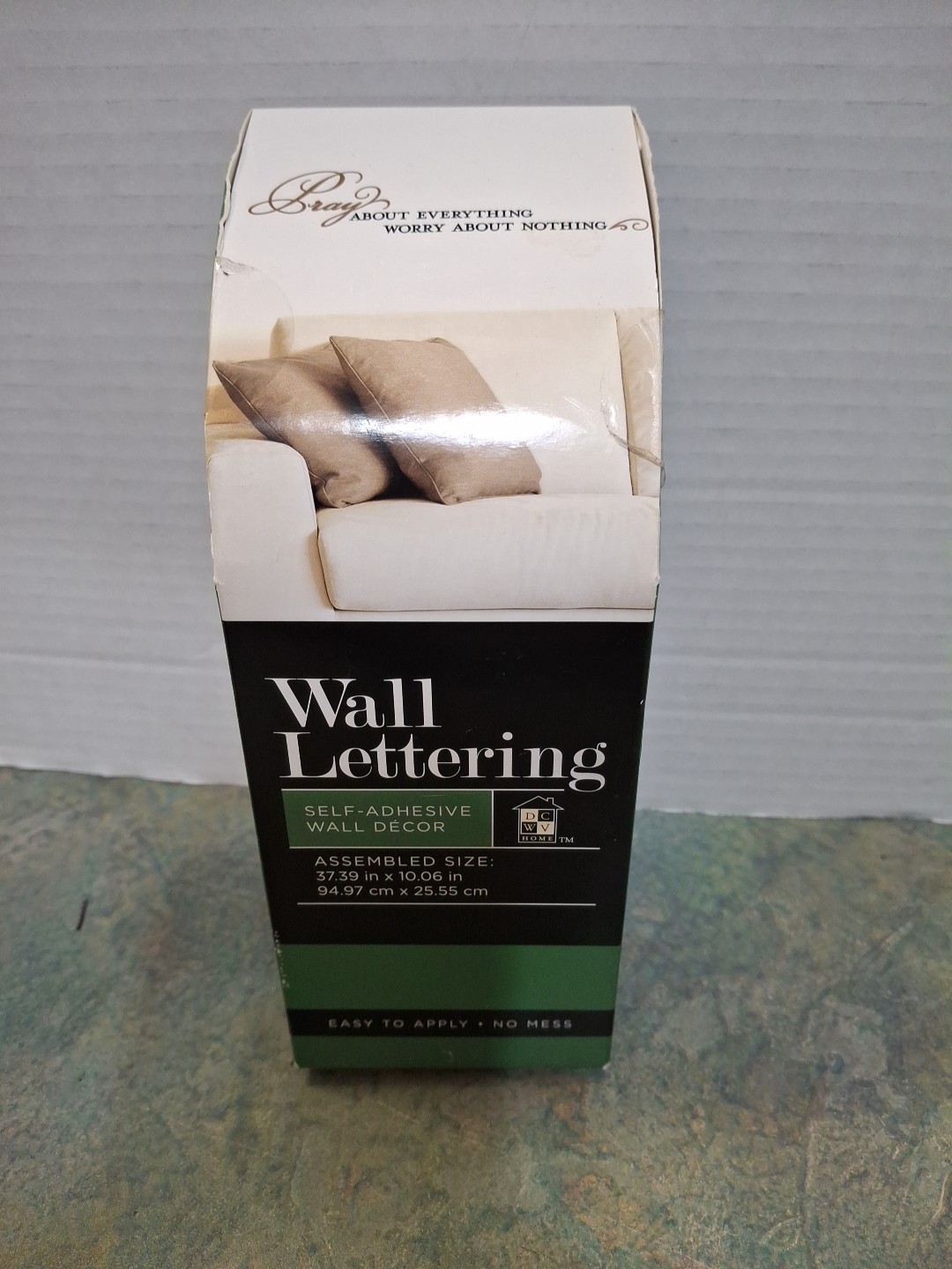 DCWV Home Removable Vinyl Wall Lettering NIB Pray about Everything