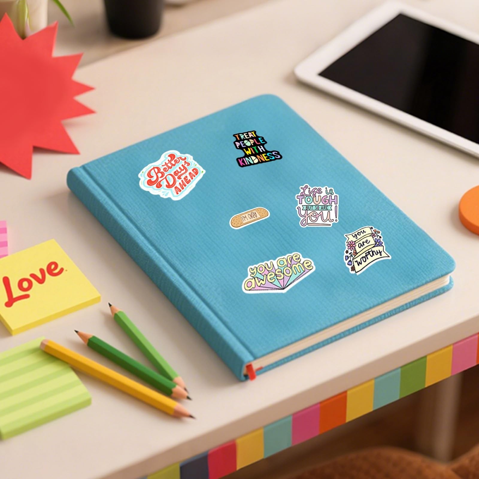 Inspirational Stickers for Adults Teens Kids, 100PCS Waterproof Motivational Wor