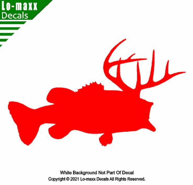Largemouth Deer Bass Outdoor Sportsman Unique Durable Die Cut Vinyl Decal Art