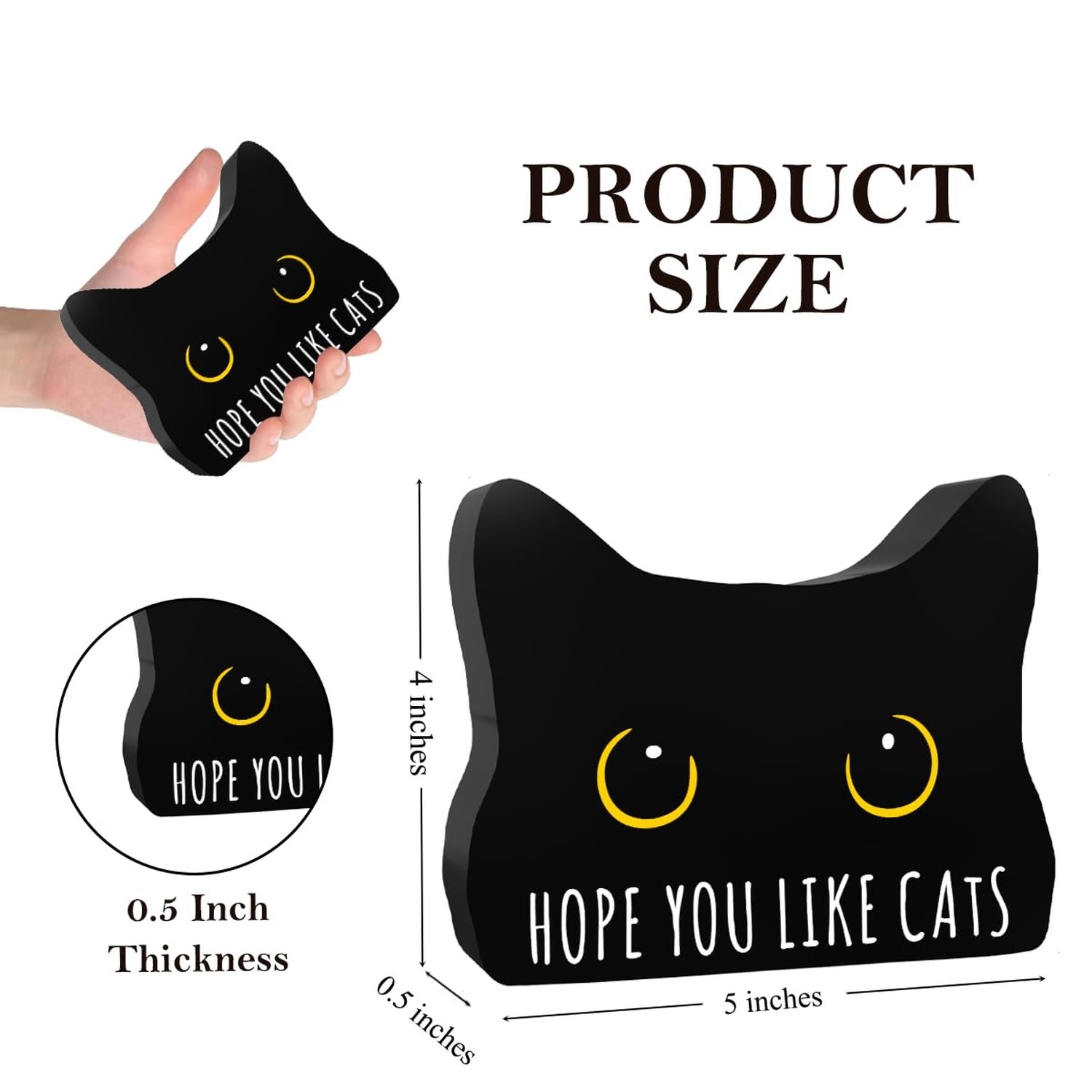 Black Cat Decor Cat Bathroom Decor Hope You Like Cats Funny Bathroom Acrylic …