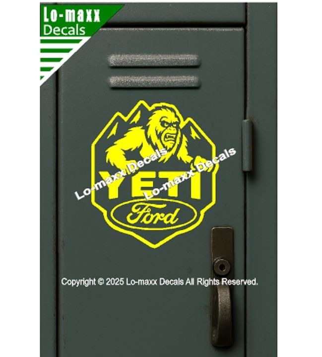 Ford Yeti Die Cut Vinyl Decal Sticker Avery Dennison Car Truck Toolbox