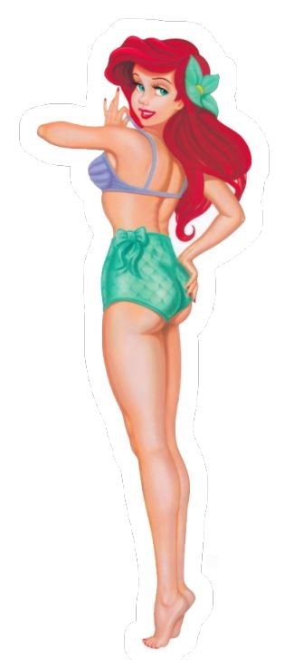 Sexy Ariel Little Mermaid Vinyl Die Cut Sticker