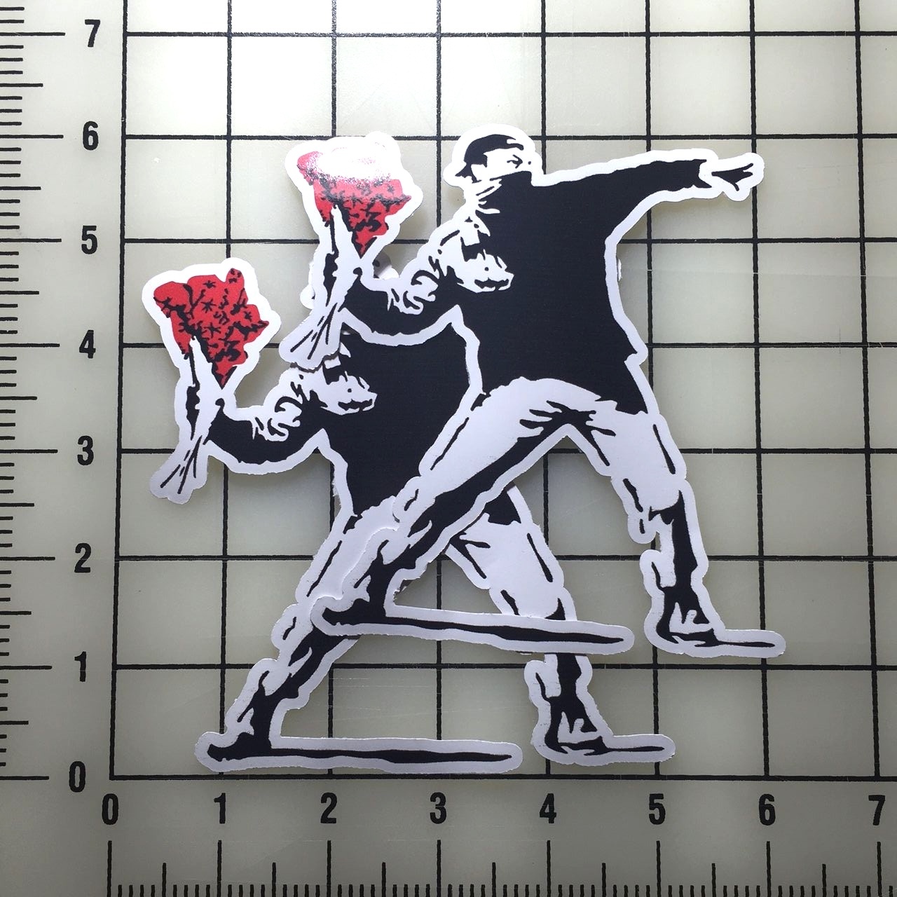 Banksy Flowers 5" Wide VInyl Decal Sticker – BOGO