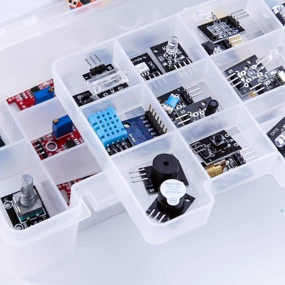 Upgraded 37 in 1 Sensor Modules Kit with Tutorial Compatible with R3 MEGA 2560 N