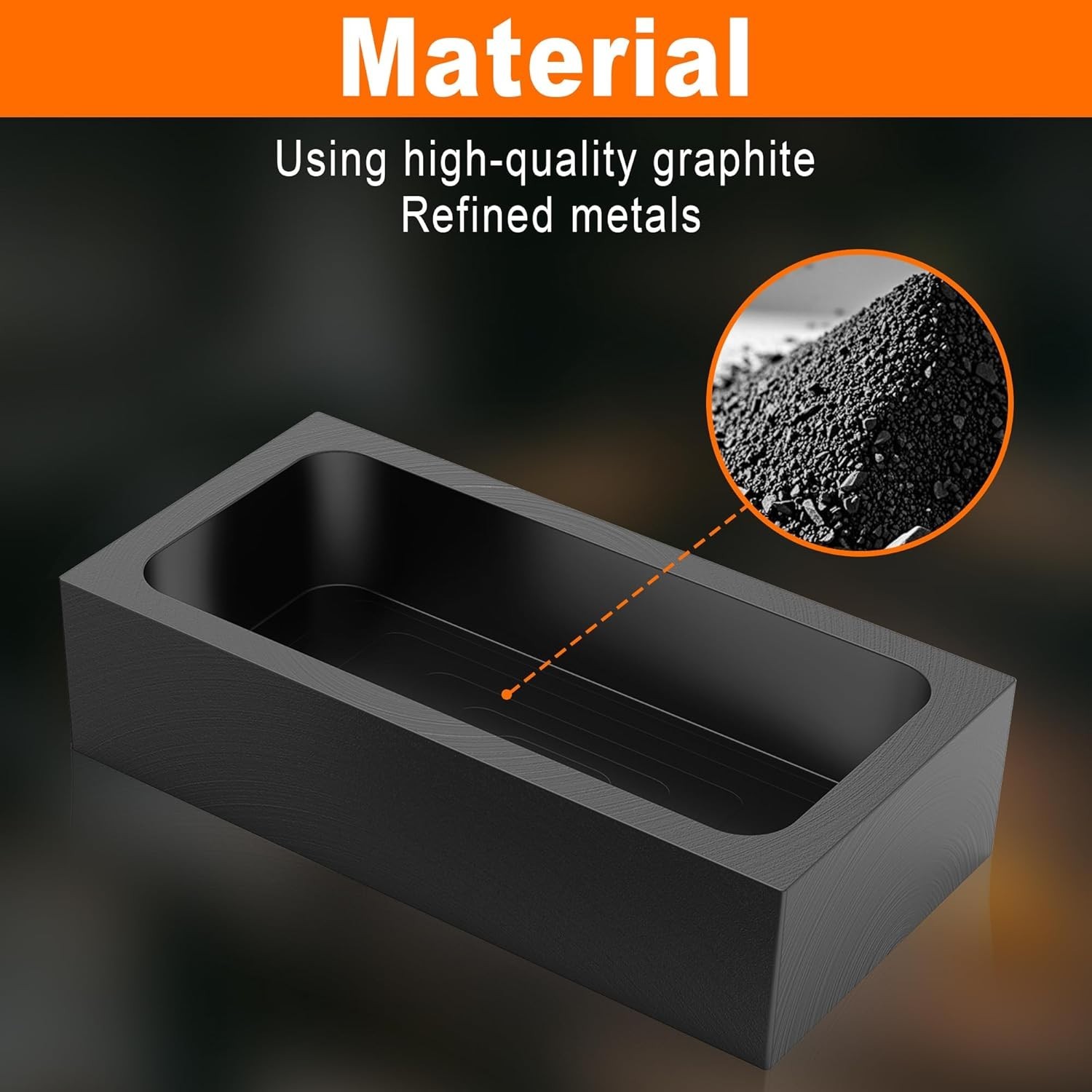 2-Pack 2.2lb Graphite Ingot Molds for Gold Silver Copper Aluminum Brass