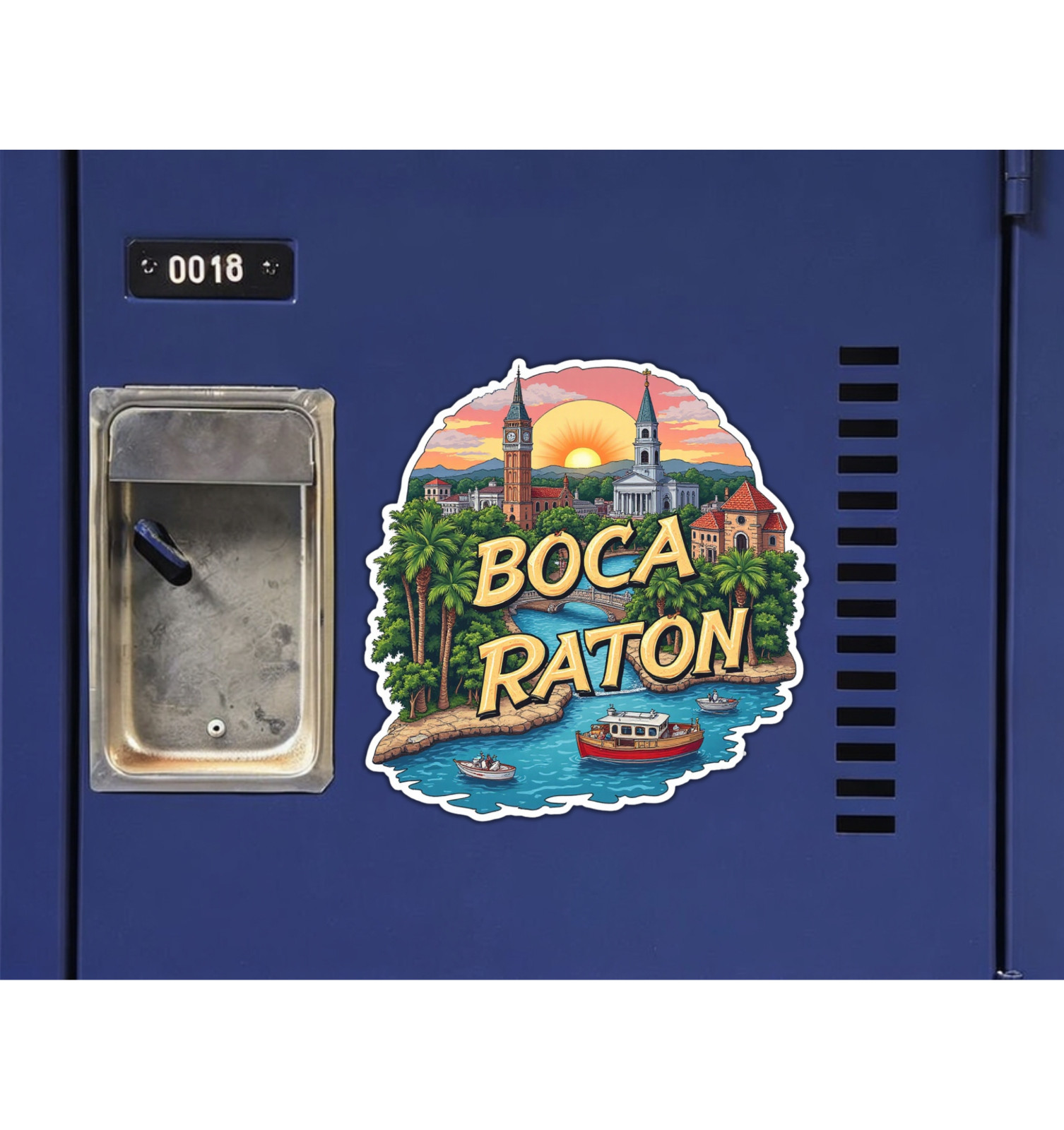 Boca Raton Florida Fridge Magnet or Laptop Sticker