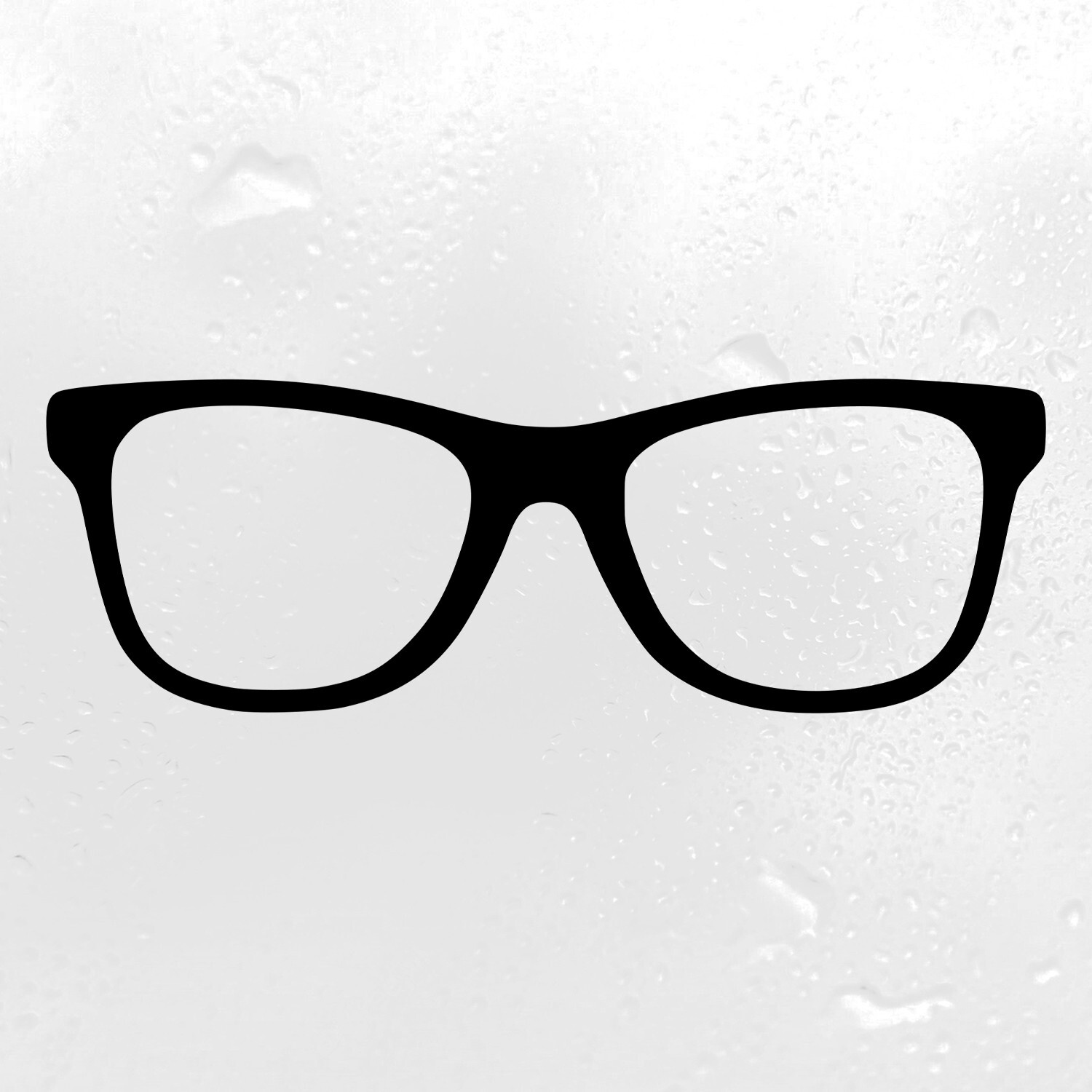 Glasses Horn Rimmed Vinyl Decal | Sunglasses Eyeglasses Retro Fashion Hipster