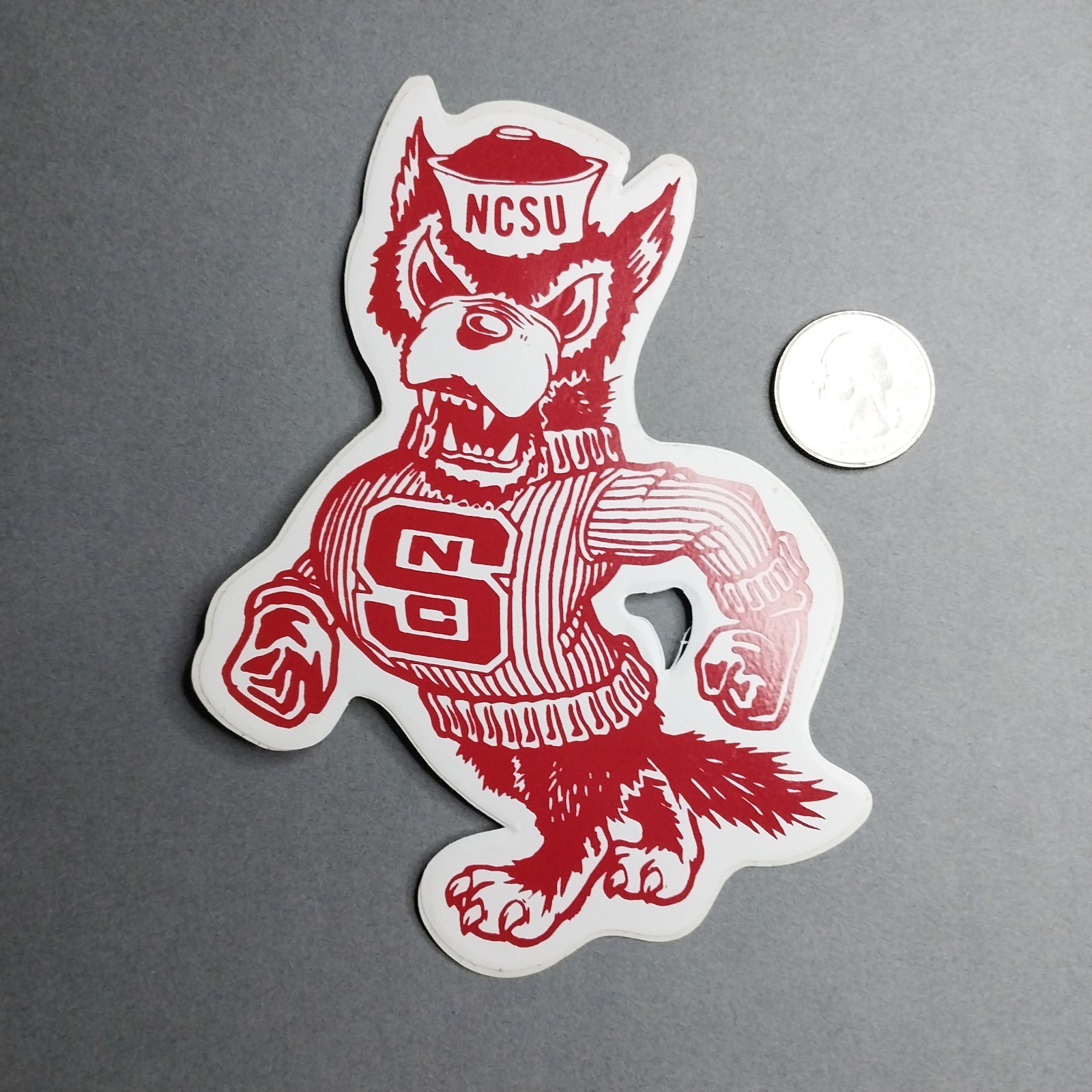 NCSU North Carolina State University Wolfpack Mascot Glossy Sticker Decal 5 1/4"