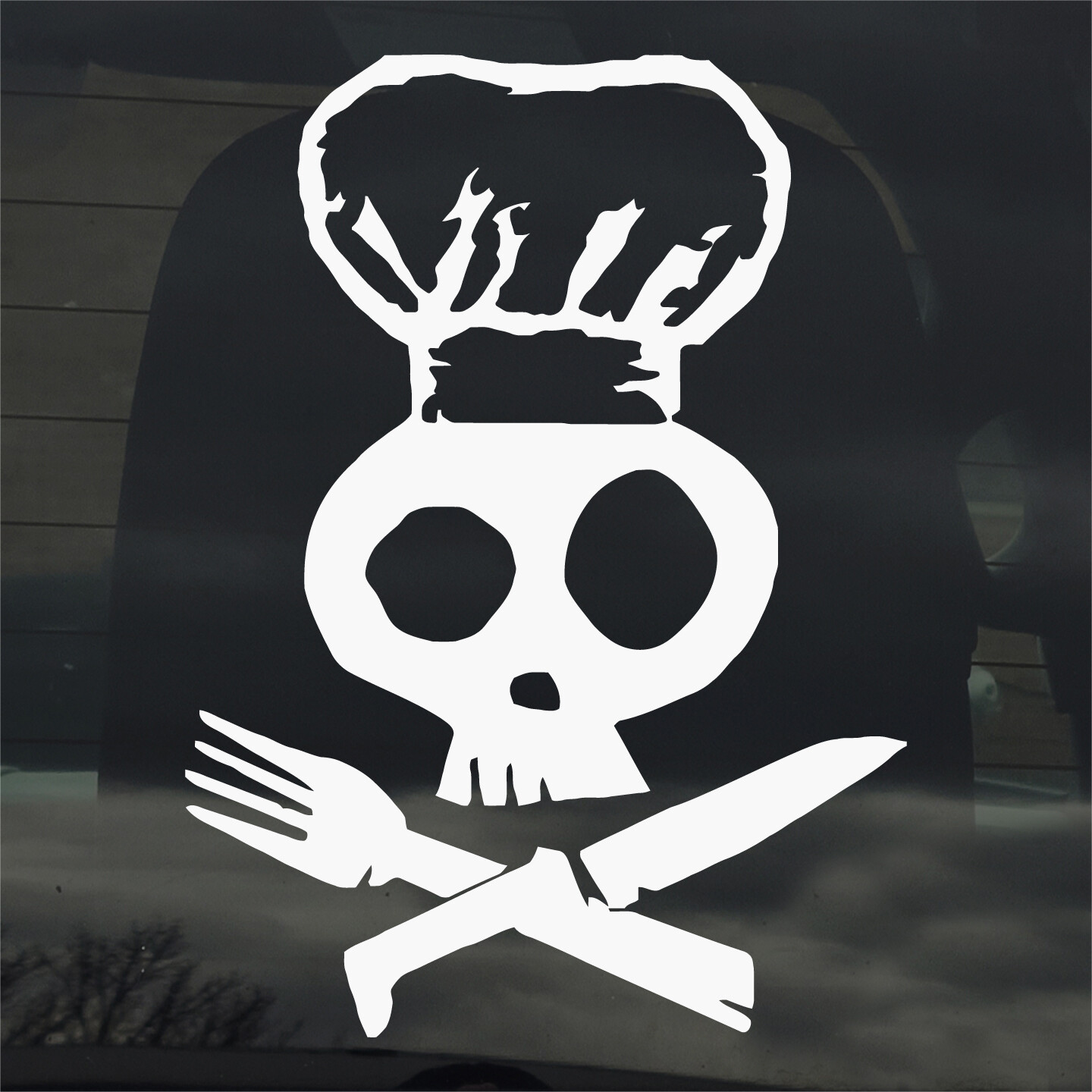 Pirate Chef Cook Vinyl Sticker Decal for Car Window Laptop & More