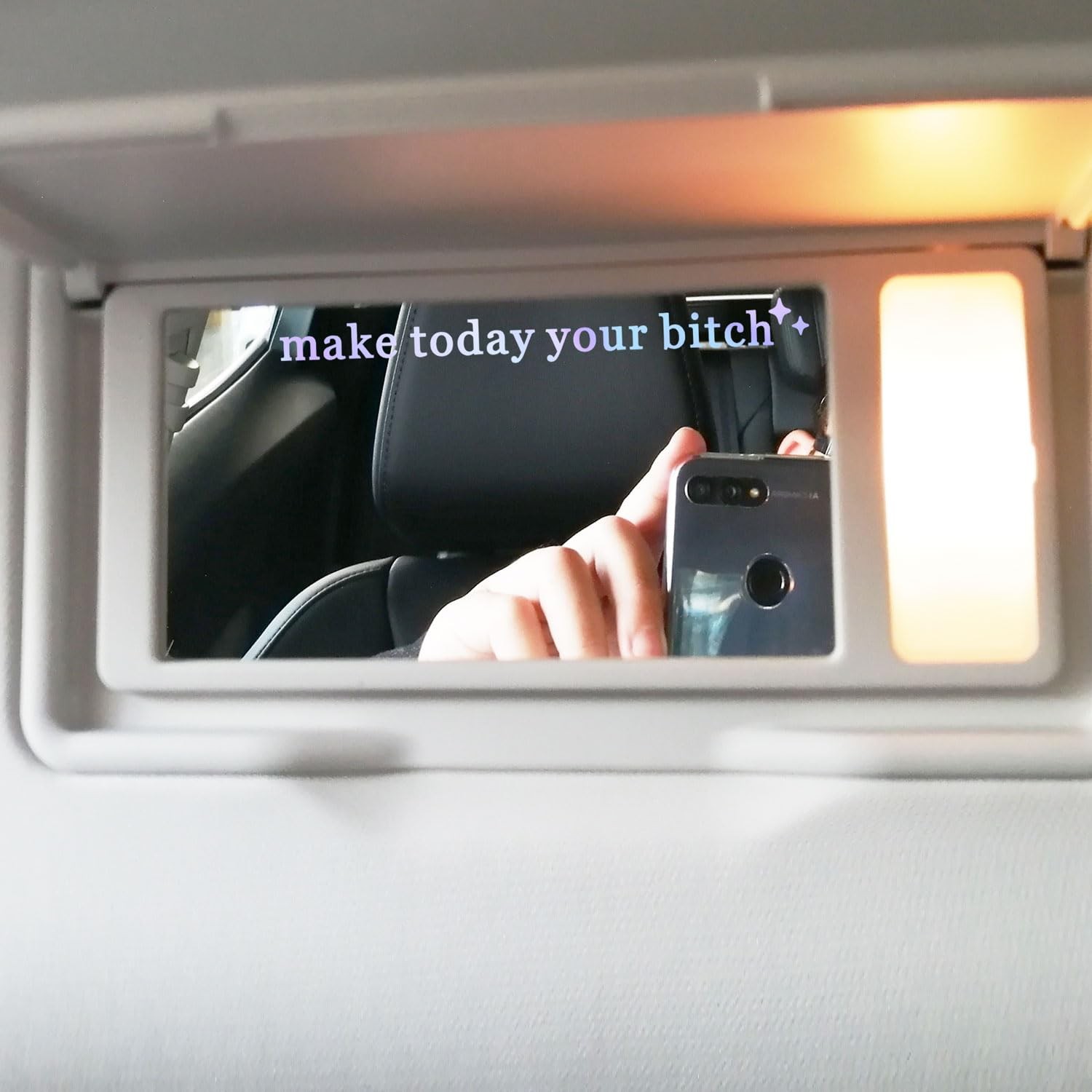 "Funny Rear View Mirror Decal Motivational Car Sticker & Gift Idea"