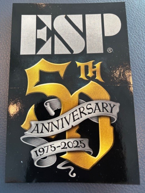 ESP Guitars Bases 50TH ANNIVERSARY Sticker 3.5×5