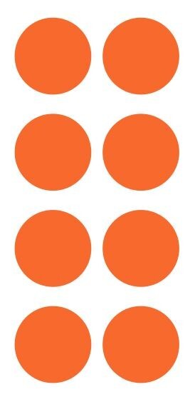 2" Orange Round Label Dots Stickers Color Coding Inventory 2 Inch Dot