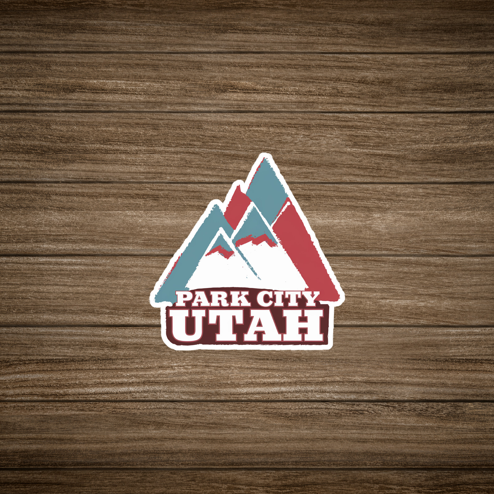 Retro Park City Utah Mountain Sticker – Outdoor Adventure Decal #1029